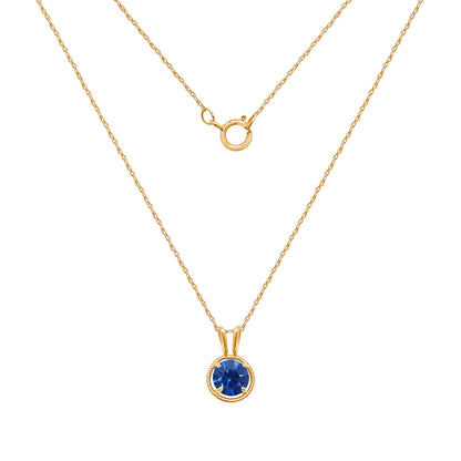 Birthstone Pendant Necklace, 18"