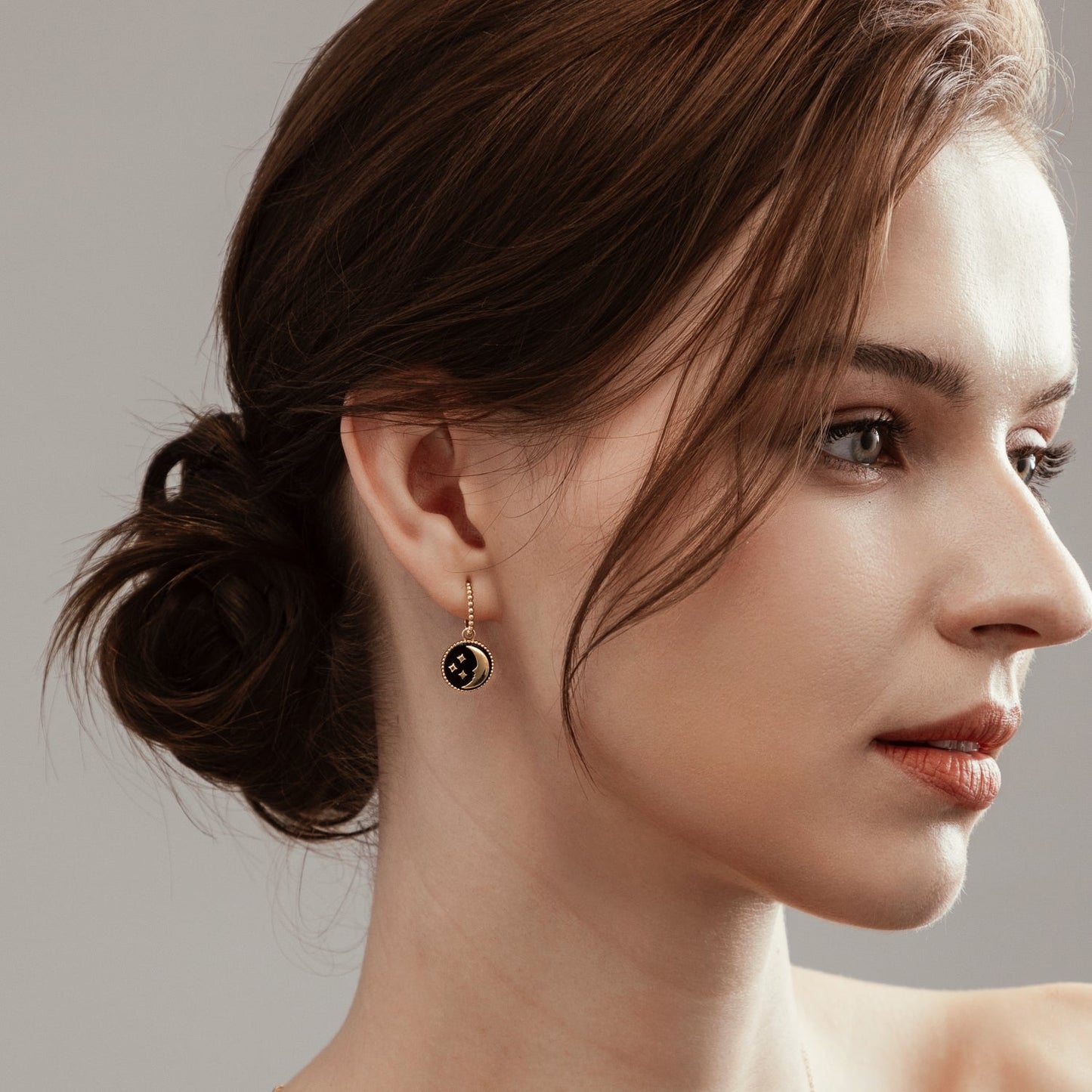 Sun and Moon Drop Earrings