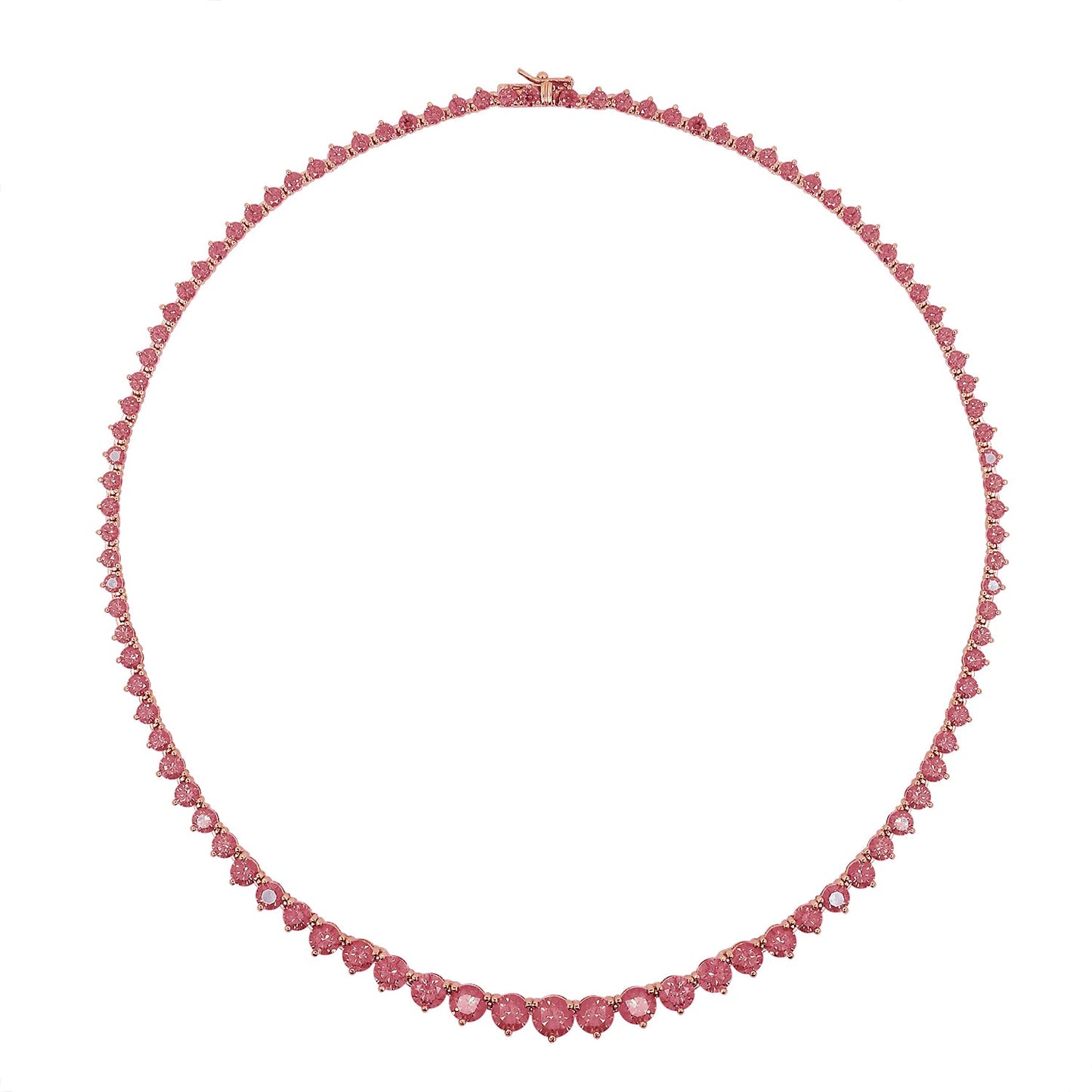 Round-Cut Graduated Riviera Necklace