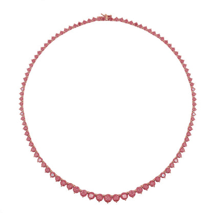 Round-Cut Graduated Riviera Necklace