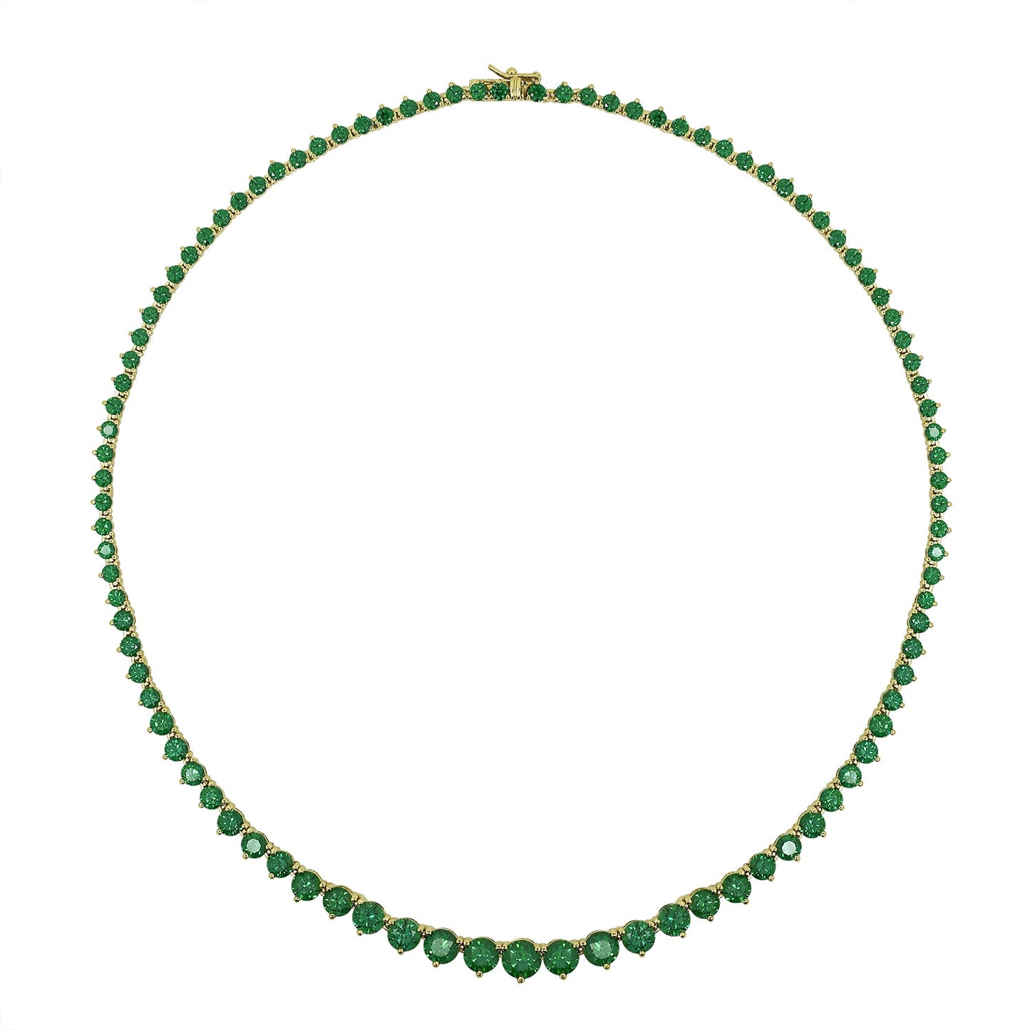 Round-Cut Graduated Riviera Necklace