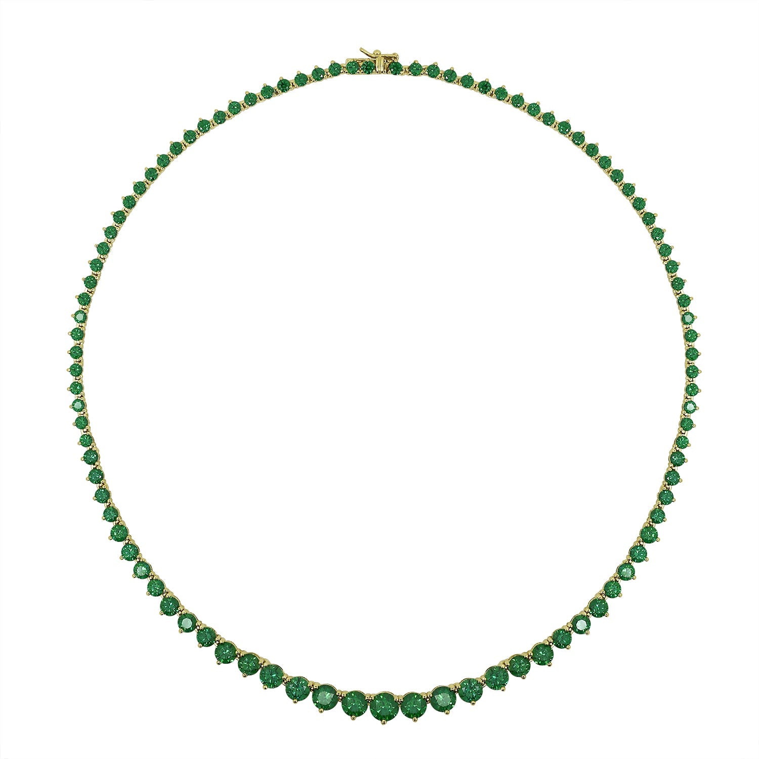 Round-Cut Graduated Riviera Necklace