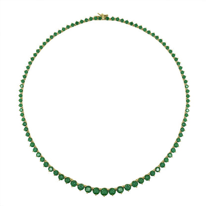Round-Cut Graduated Riviera Necklace