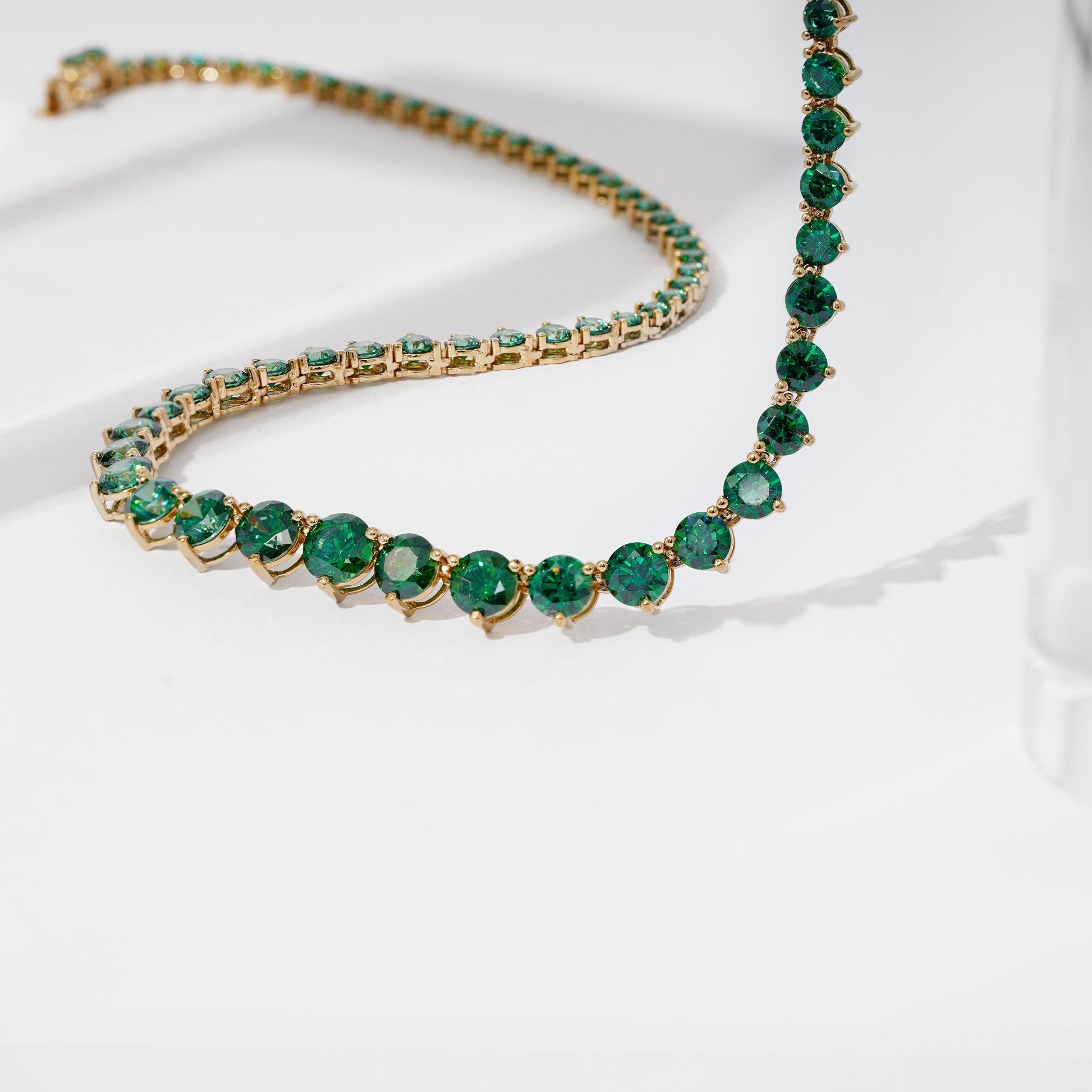 Round-Cut Graduated Riviera Necklace