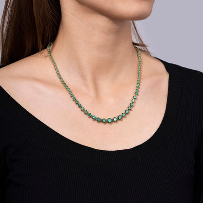 Round-Cut Graduated Riviera Necklace