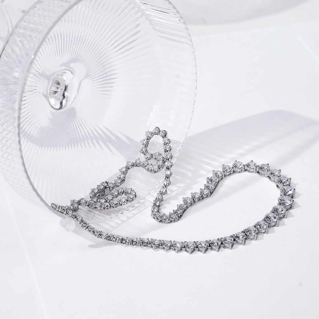 Round-Cut Graduated Riviera Necklace