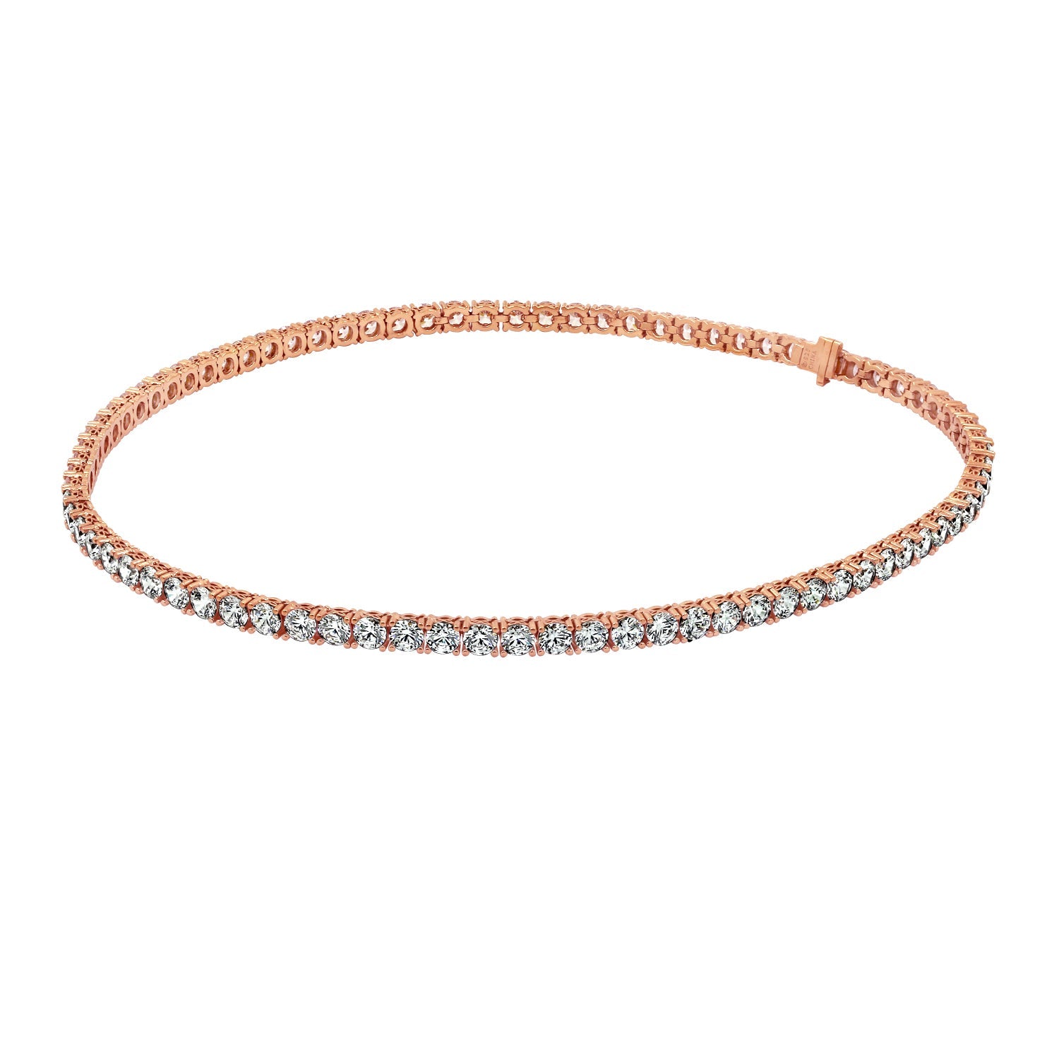 5mm Round-Cut Tennis Necklace, 17"