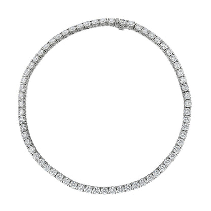 Round-Cut Tennis Necklace, 17"