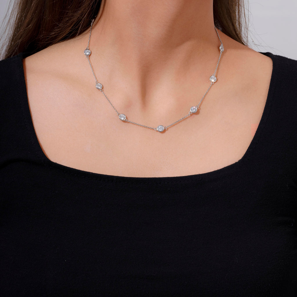 White Station Necklace