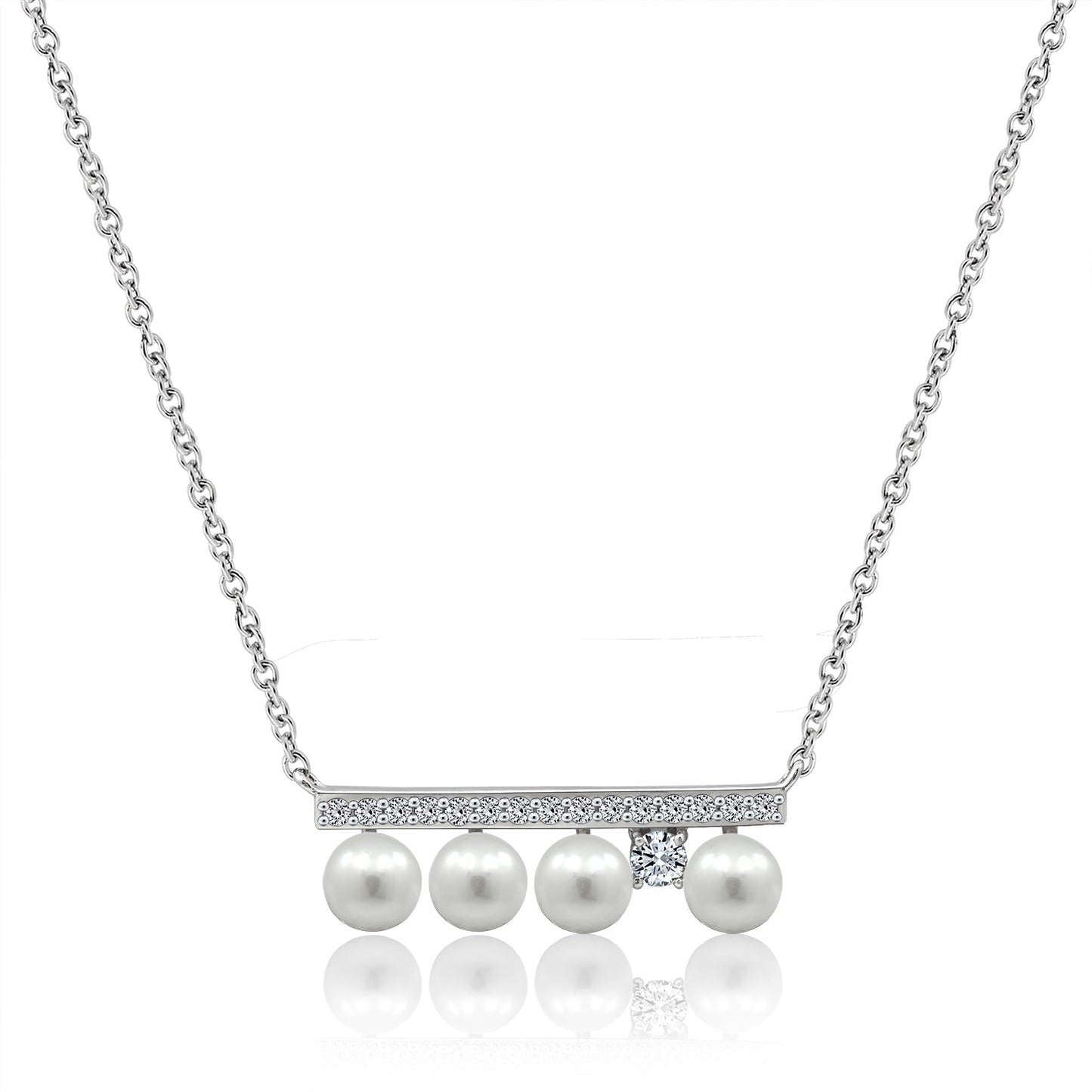 Bar Pearl Pendant Necklace JEN25591