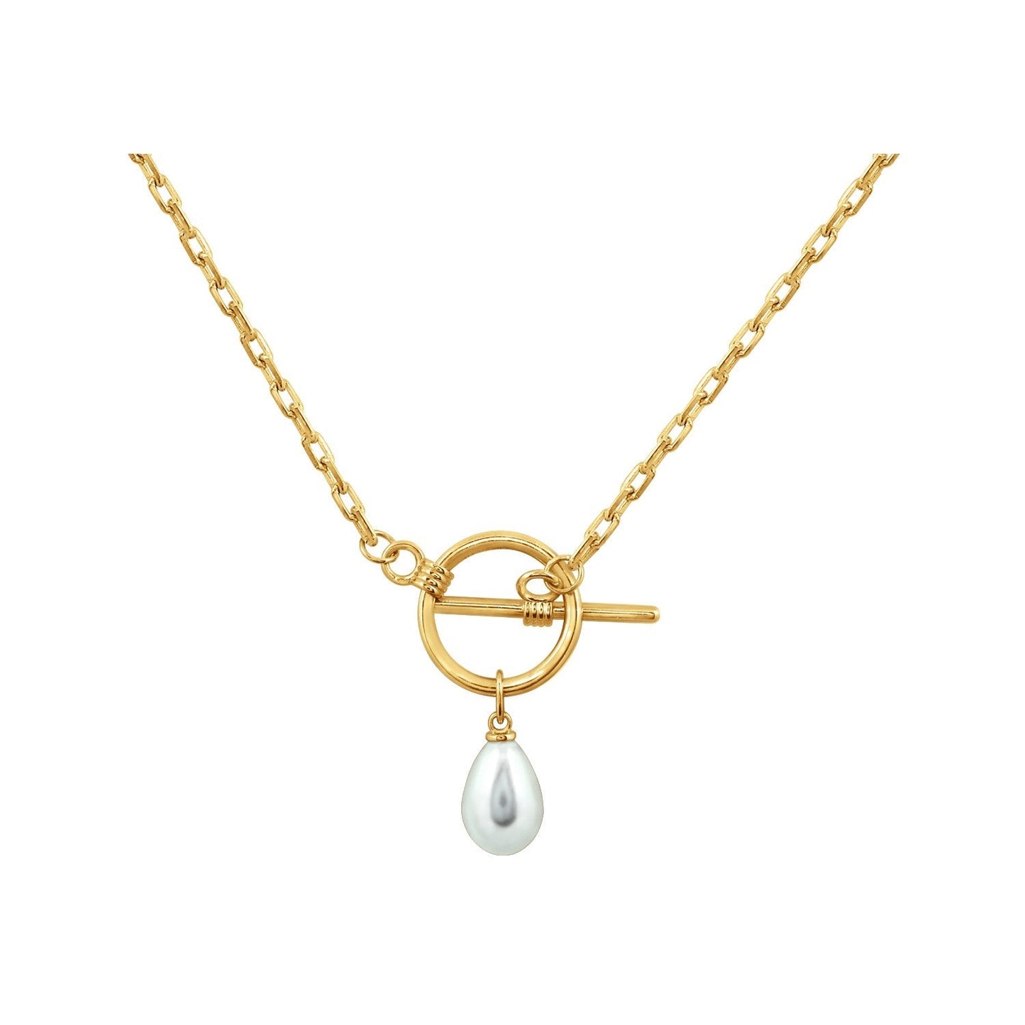 Drop Pearl Pendant Necklace