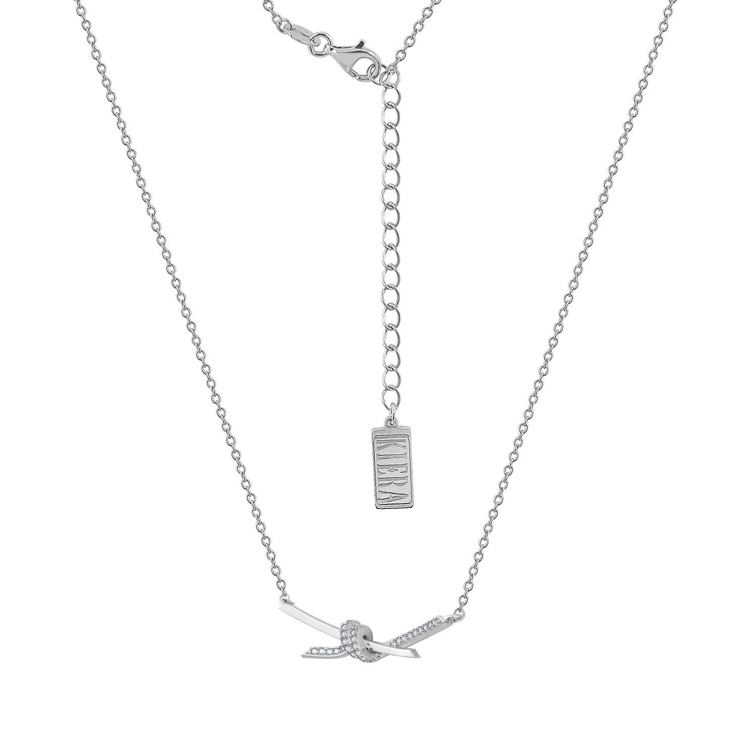 Pave Love Knot Necklace