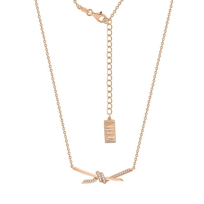 Pave Love Knot Necklace