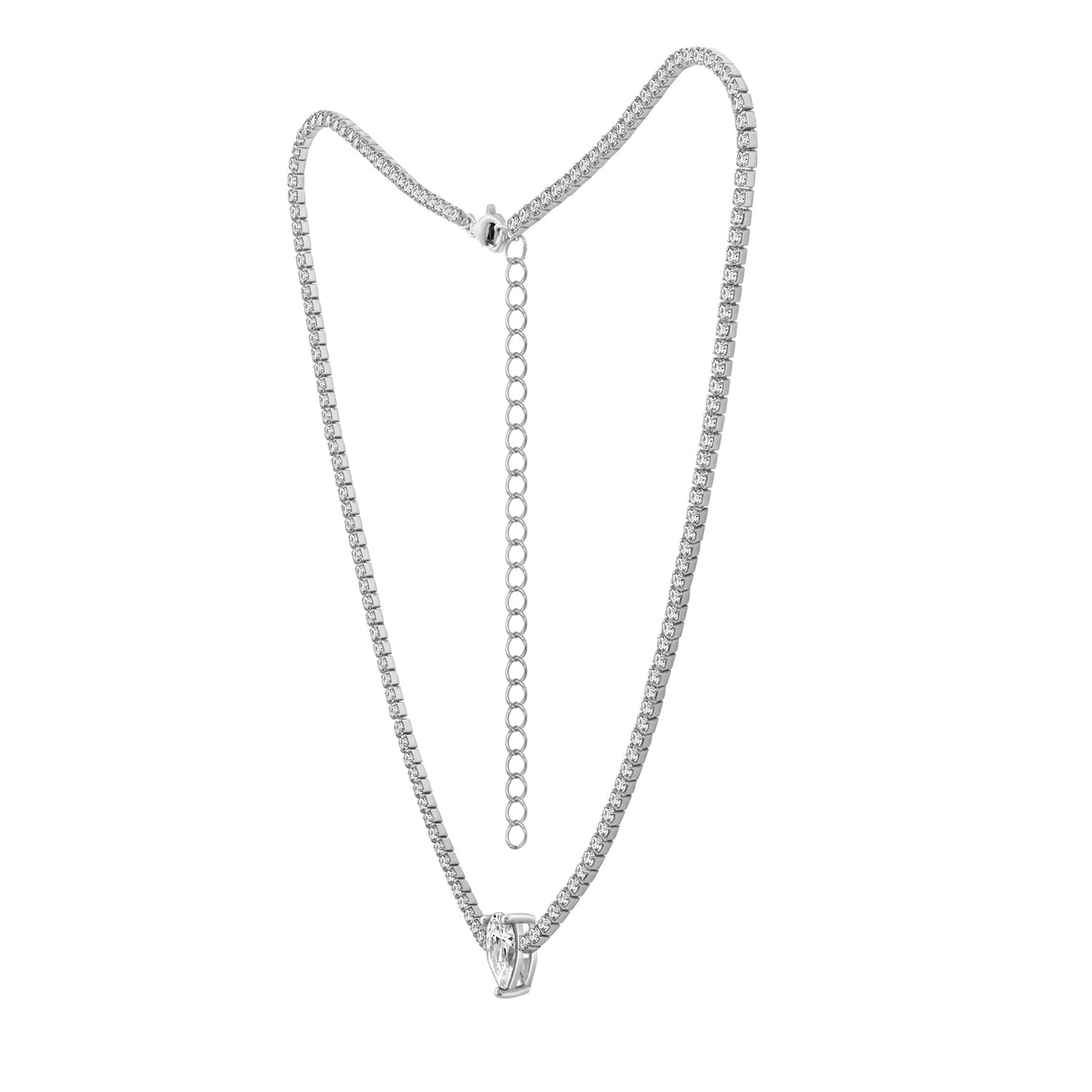 Solo Pear Tennis Necklace JEN26075