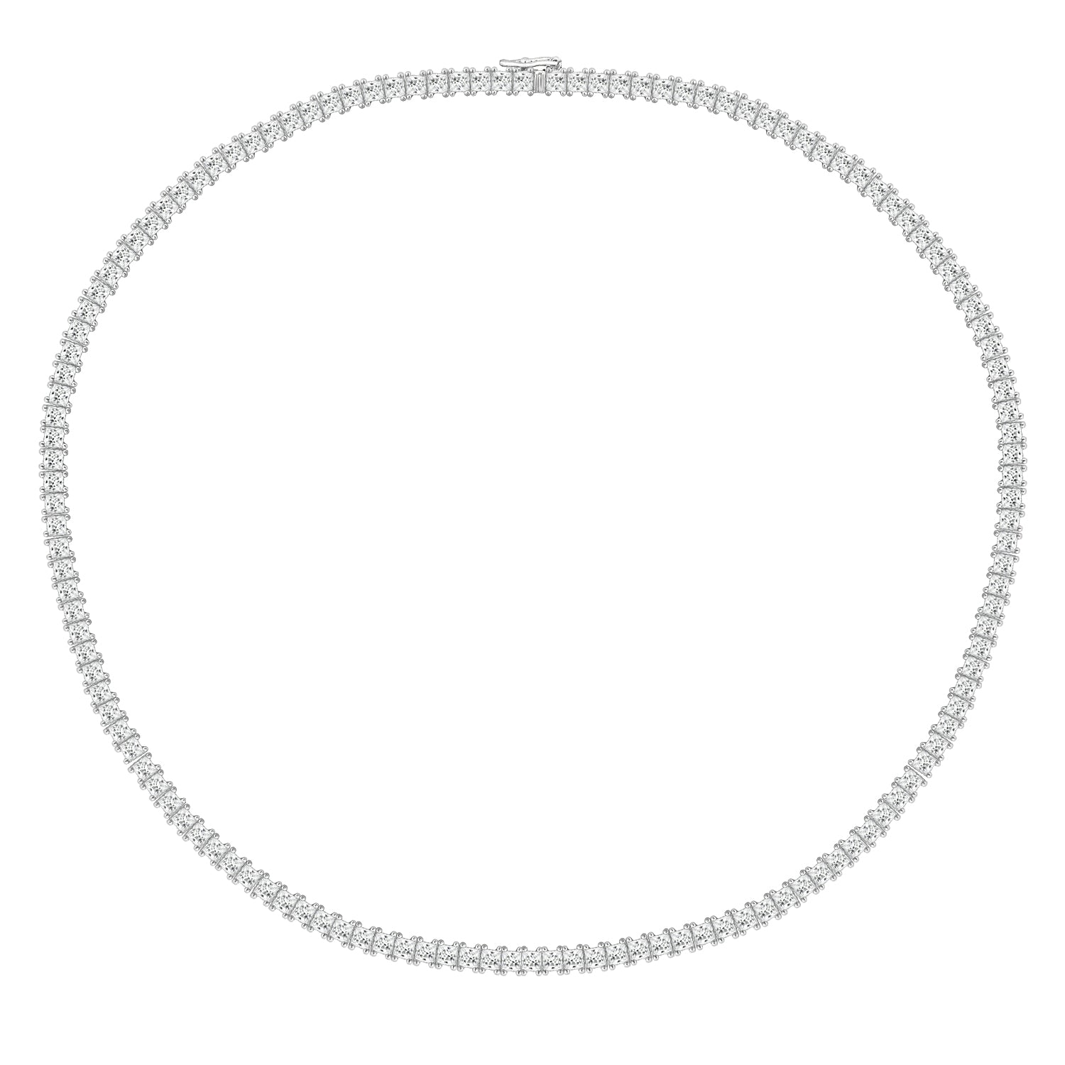 Choice Of 3mm 4mm 5mm Princess Tennis Necklace, Brass JEN26130