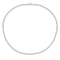 Choice Of 3mm 4mm 5mm Princess Tennis Necklace, Silver JEN26130