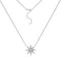 Pave Star & Sunburst Necklace
