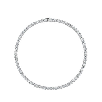 Choice Of 3mm 4mm 5mm Princess Tennis Necklace, Brass JEN26130