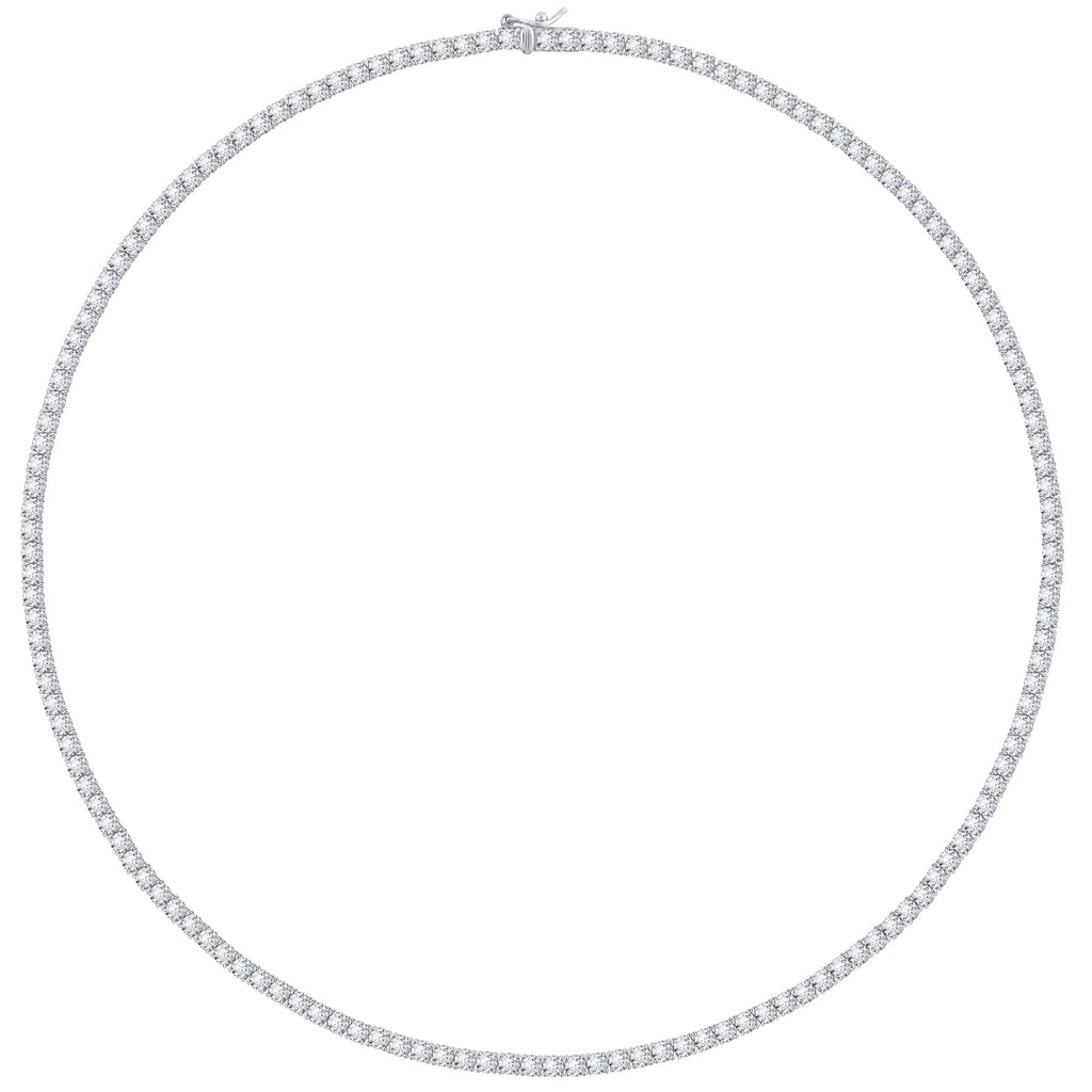 Choice Of 3mm 4mm 5mm Round Tennis Necklace, Brass JEN27295