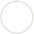 Choice Of 3mm 4mm 5mm Round Tennis Necklace, Silver JEN27295