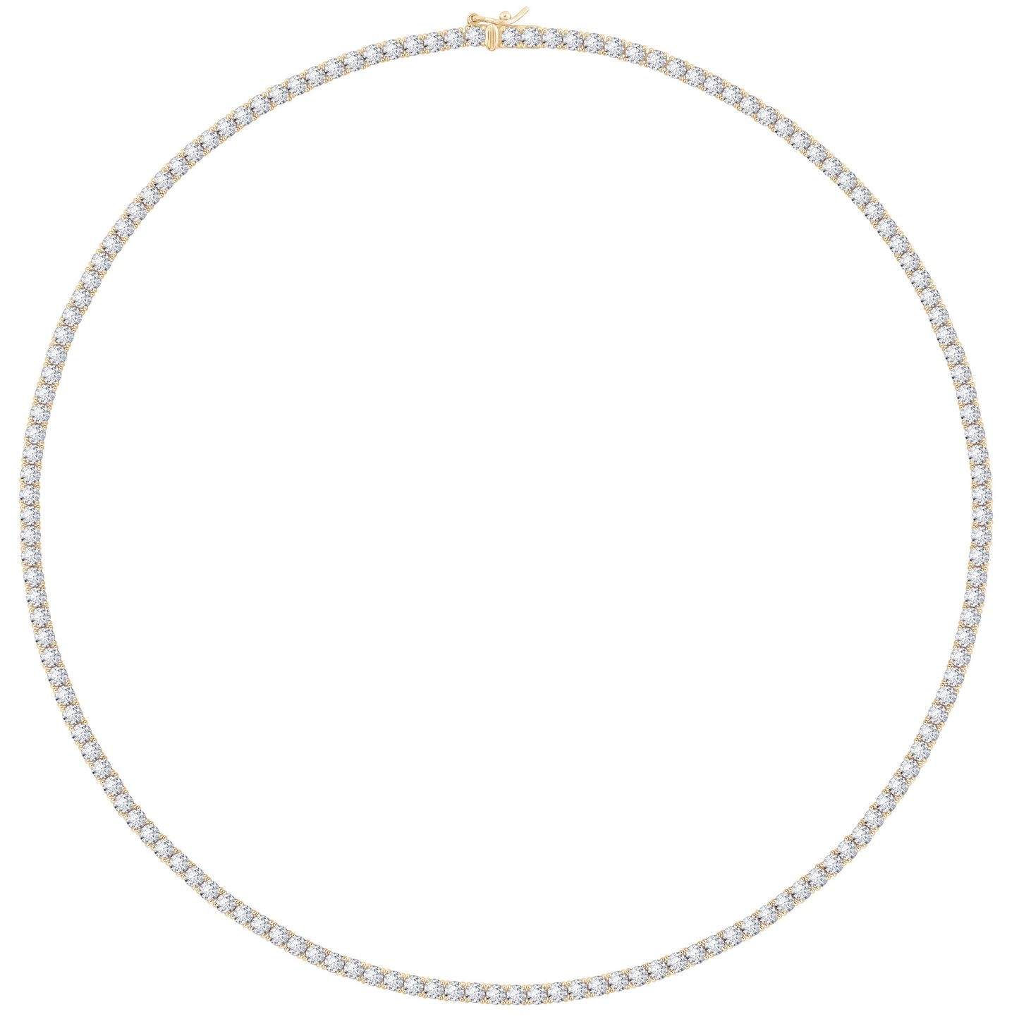 Choice Of 3mm 4mm 5mm Round Tennis Necklace, Silver JEN27295