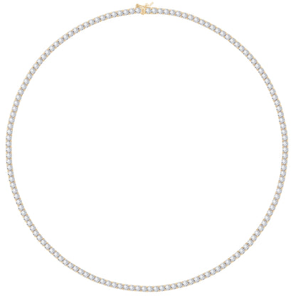 Choice Of 3mm 4mm 5mm Round Tennis Necklace, Silver JEN27295