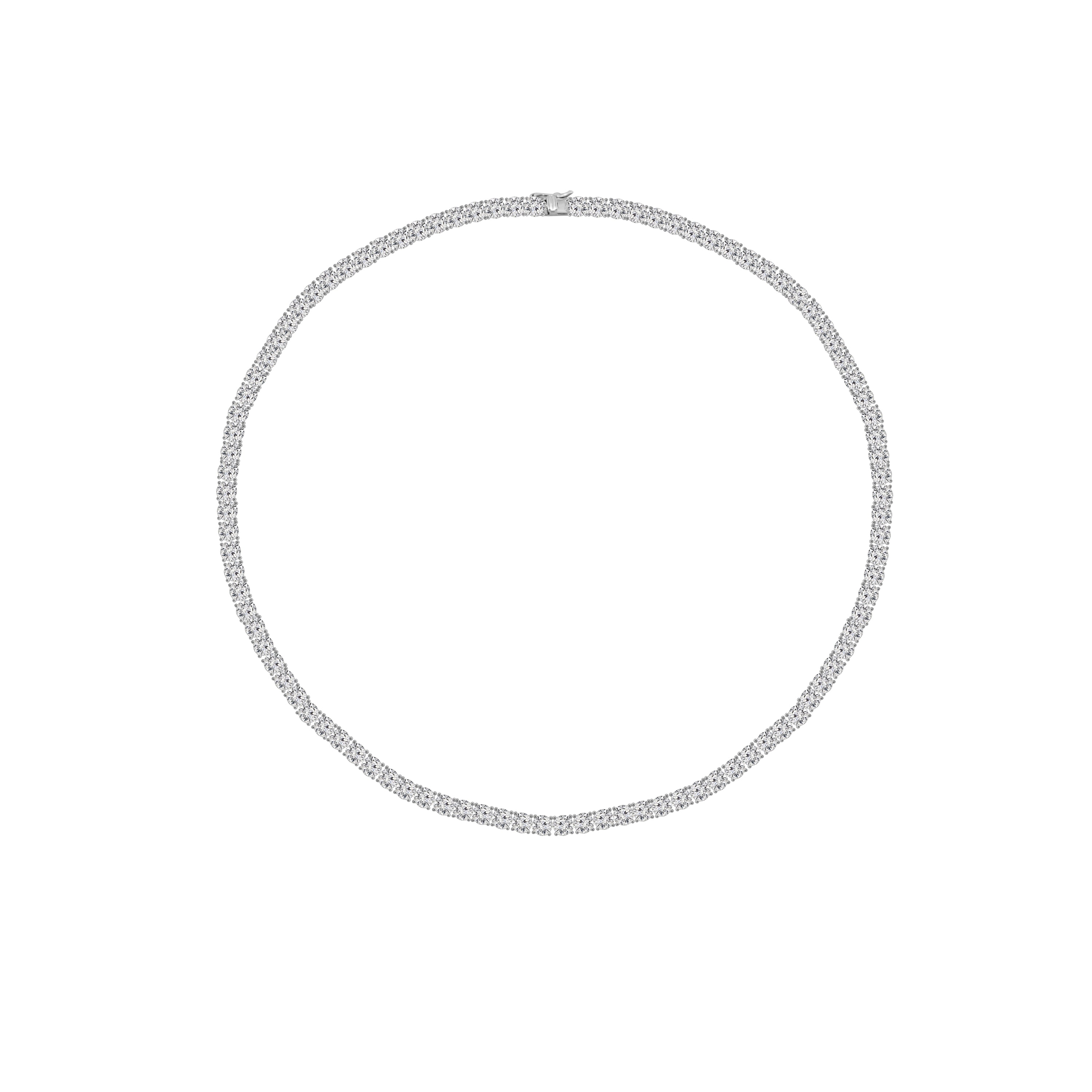 Choice Of 3mm 4mm 5mm Round Tennis Necklace, Brass JEN27295
