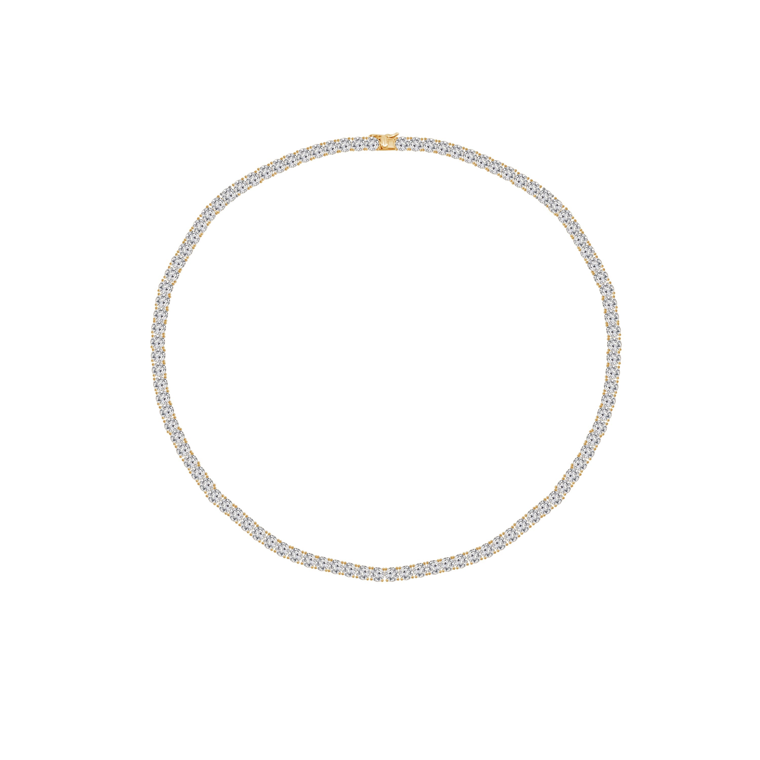 Choice Of 3mm 4mm 5mm Round Tennis Necklace, Brass JEN27295