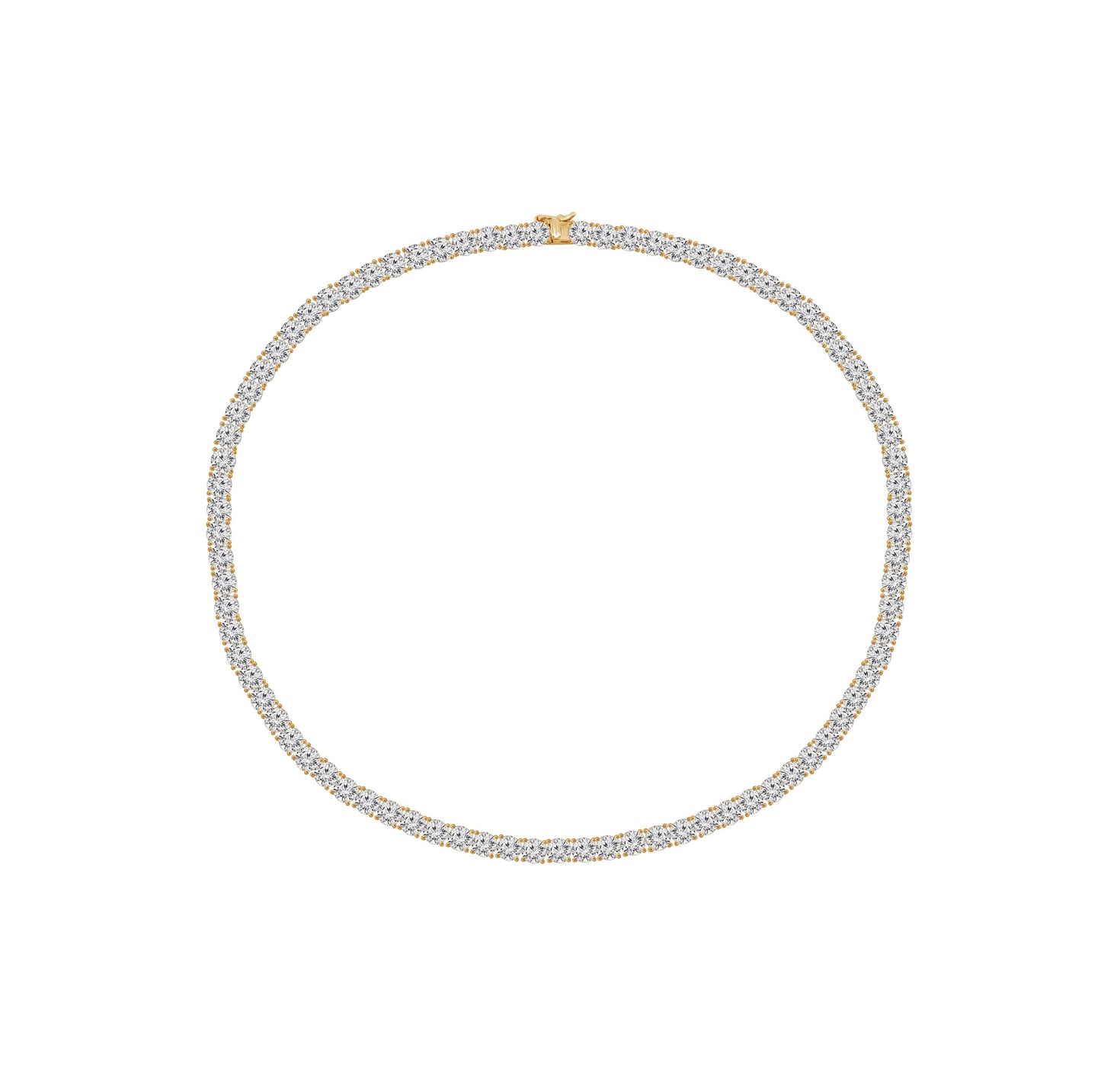 Choice Of 3mm 4mm 5mm Round Tennis Necklace, Brass JEN27295