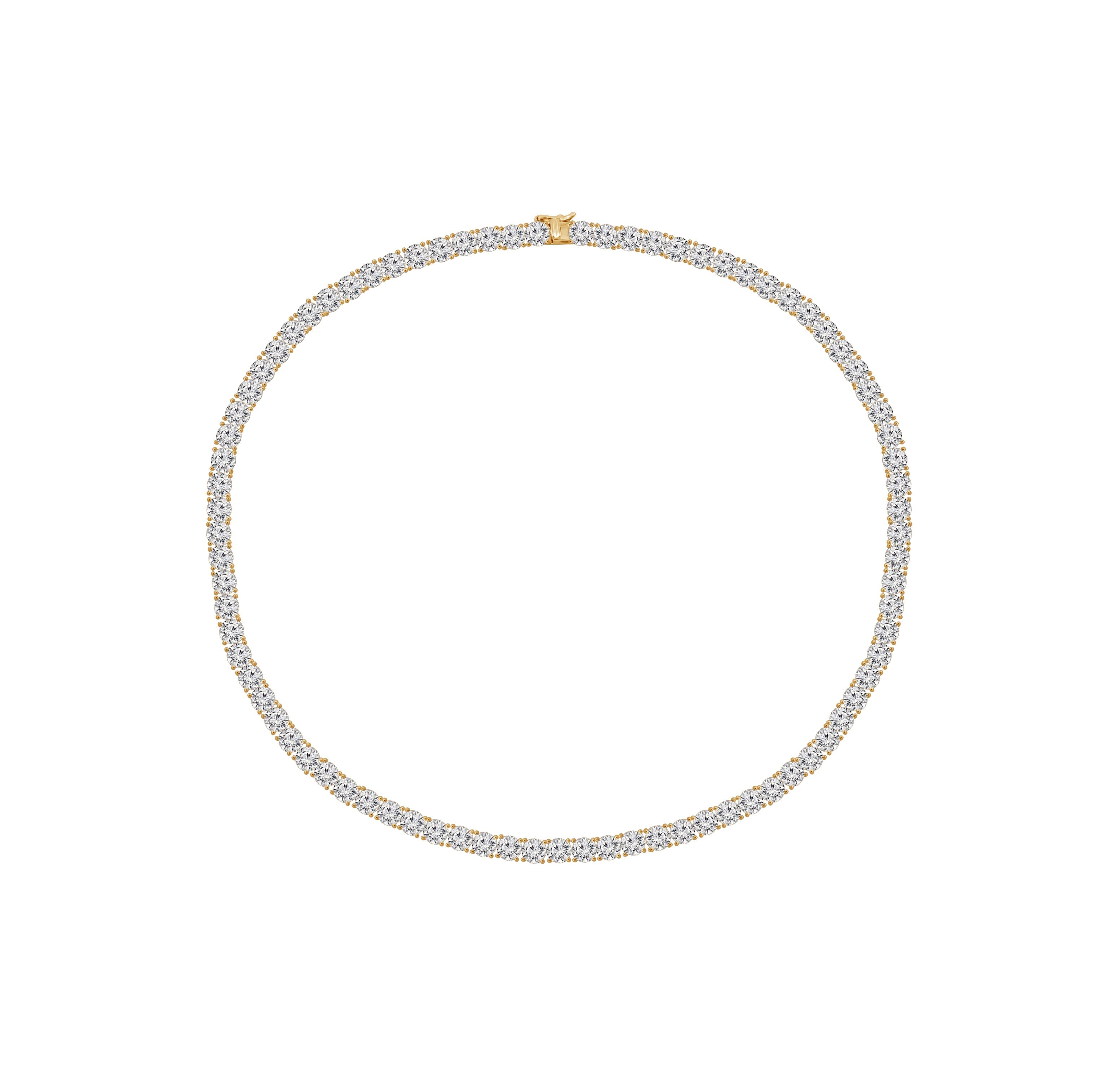 Choice Of 3mm 4mm 5mm Round Tennis Necklace, Brass JEN27295