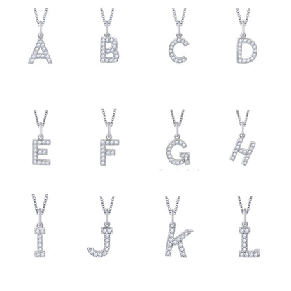 Pave Initial Pendant Necklace