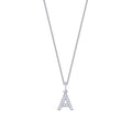 Pave Initial Pendant Necklace, 18" + 2" Extender