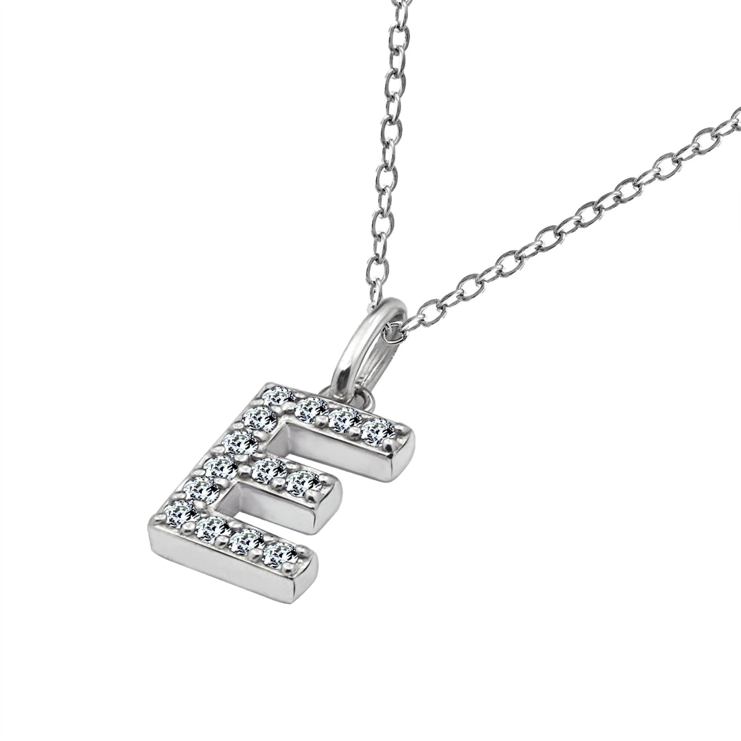 Pave Initial Pendant Necklace