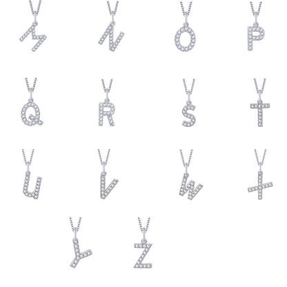 Pave Initial Pendant Necklace