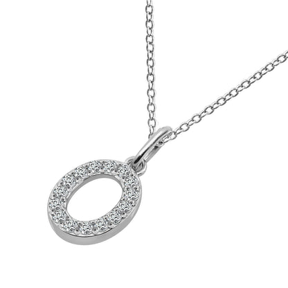 Pave Initial Pendant Necklace