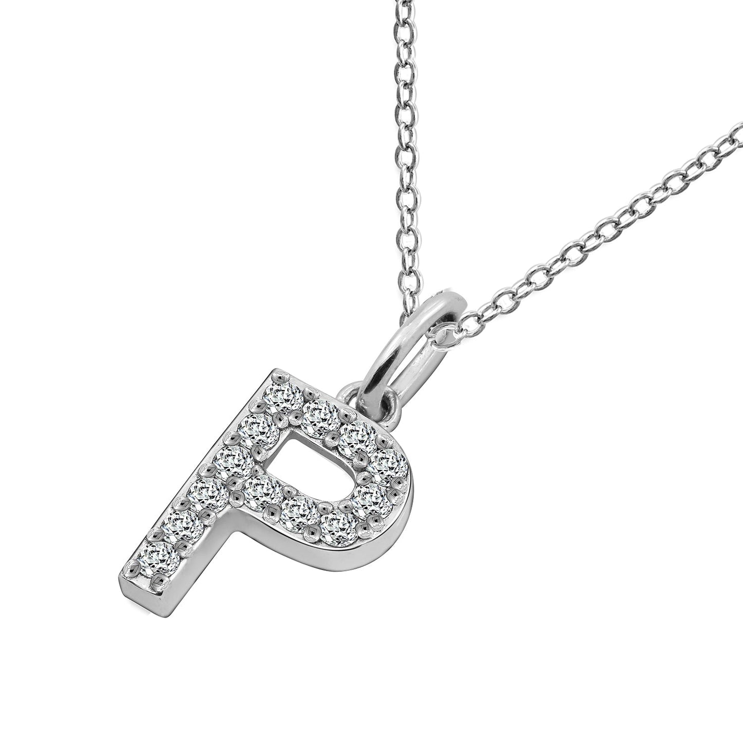 Pave Initial Pendant Necklace