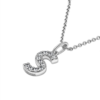 Pave Initial Pendant Necklace