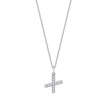 Pave Initial Pendant Necklace, 18" + 2" Extender