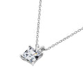 2 Ct Princess Solitaire Pendant Necklace