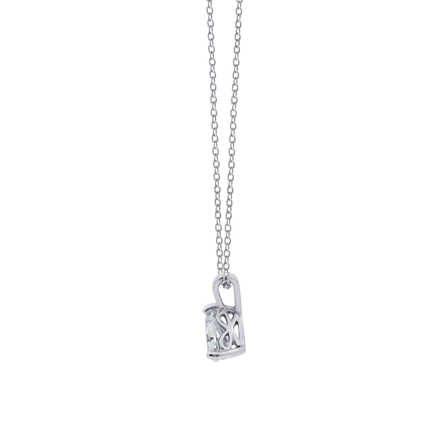 1.5 Ct Trillion Solitaire Pendant Necklace