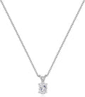 1.5 Ct Oval Solitaire Pendant Necklace