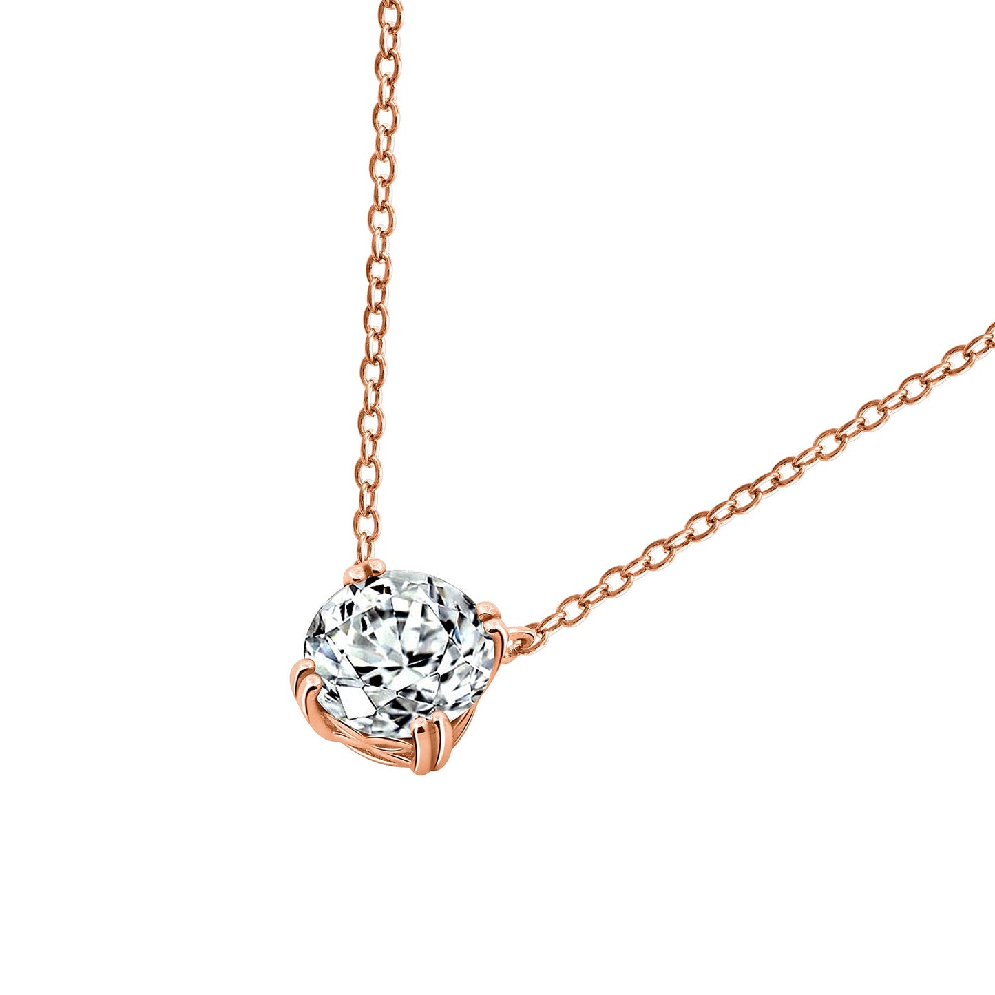 3 Ct Round Solitaire Pendant