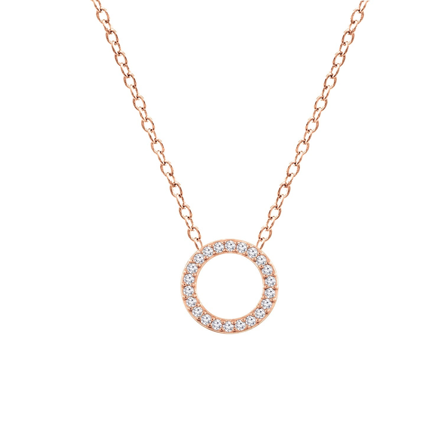 Round Hollow Pendant Necklace