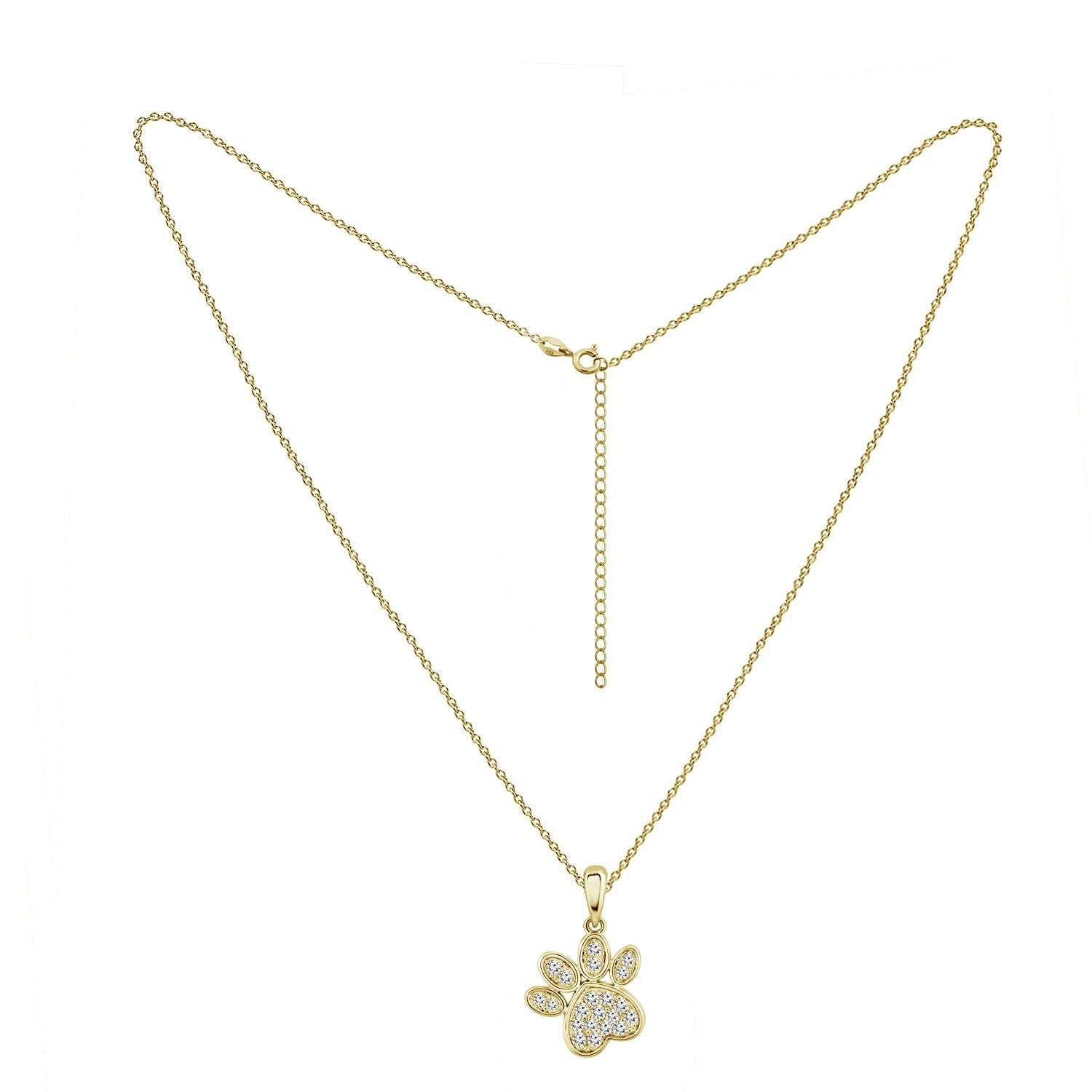 Paw Print Pendant Necklace