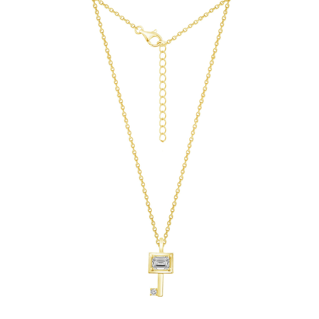 Two-stone Key Pendant Necklace