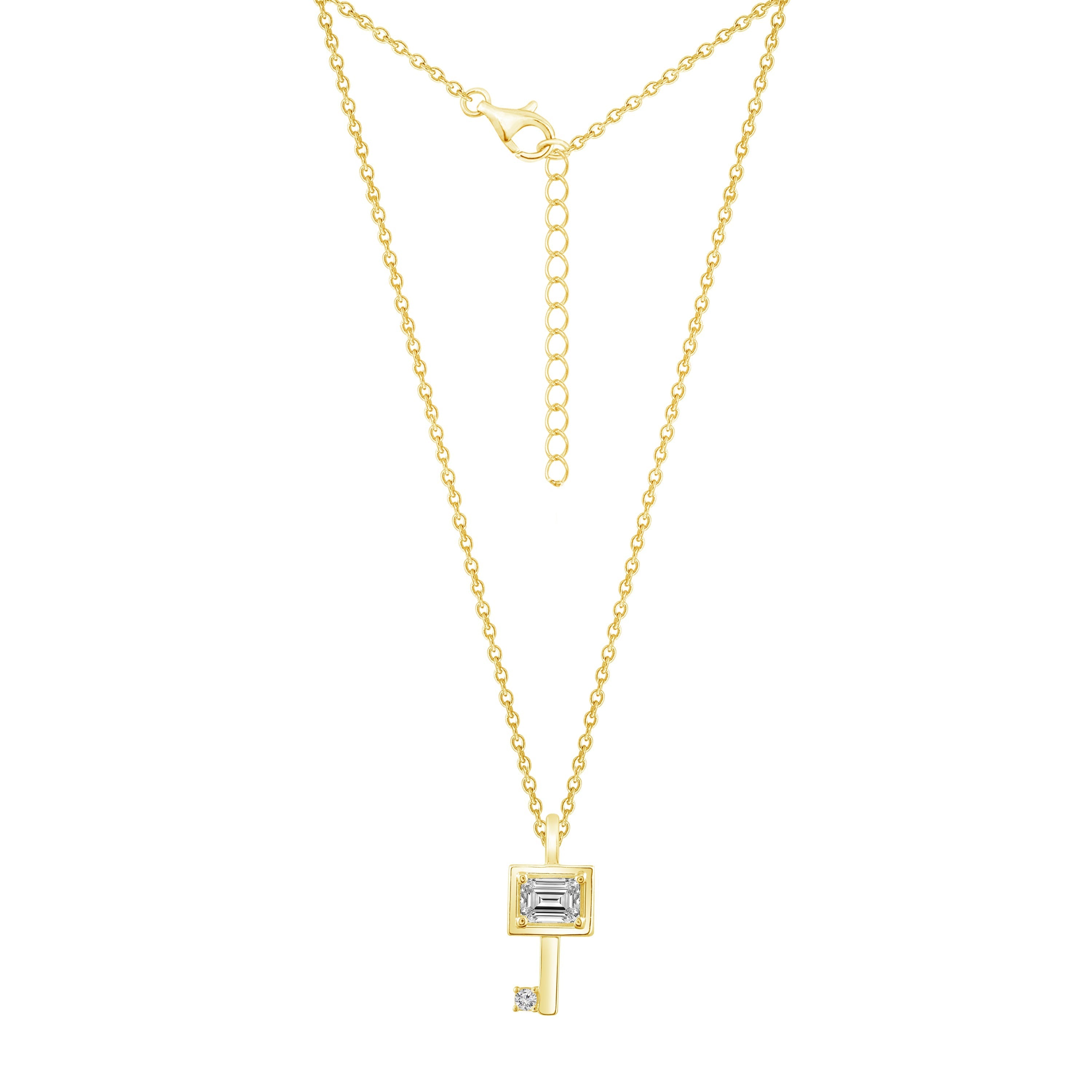 Two-stone Key Pendant Necklace