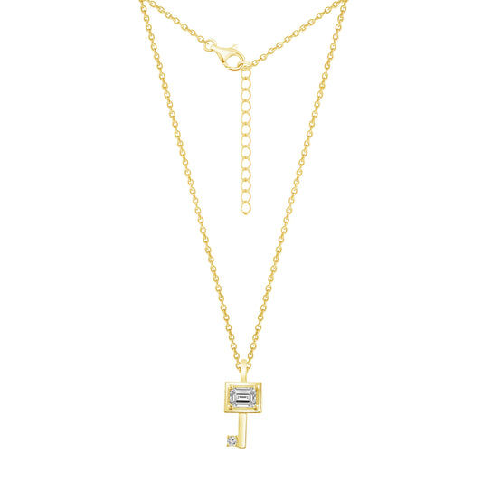 Two-stone Key Pendant Necklace