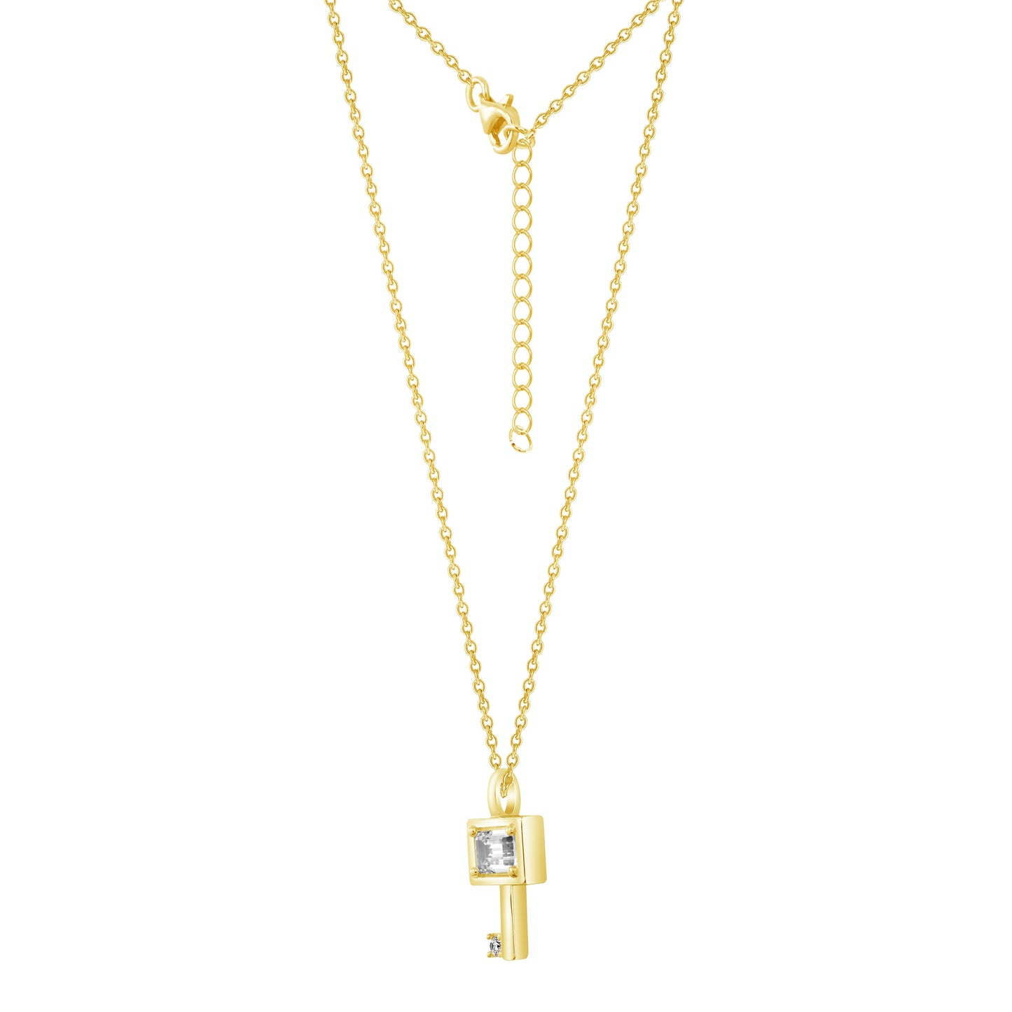 Two-stone Key Pendant Necklace