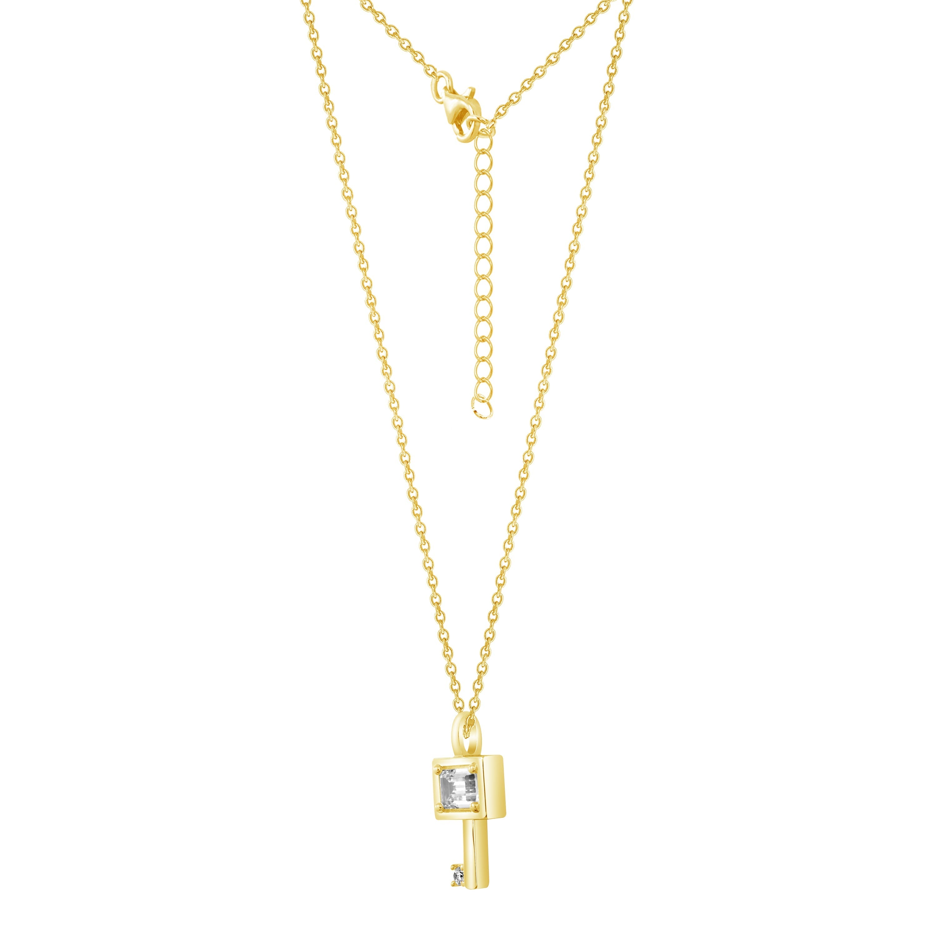 Two-stone Key Pendant Necklace