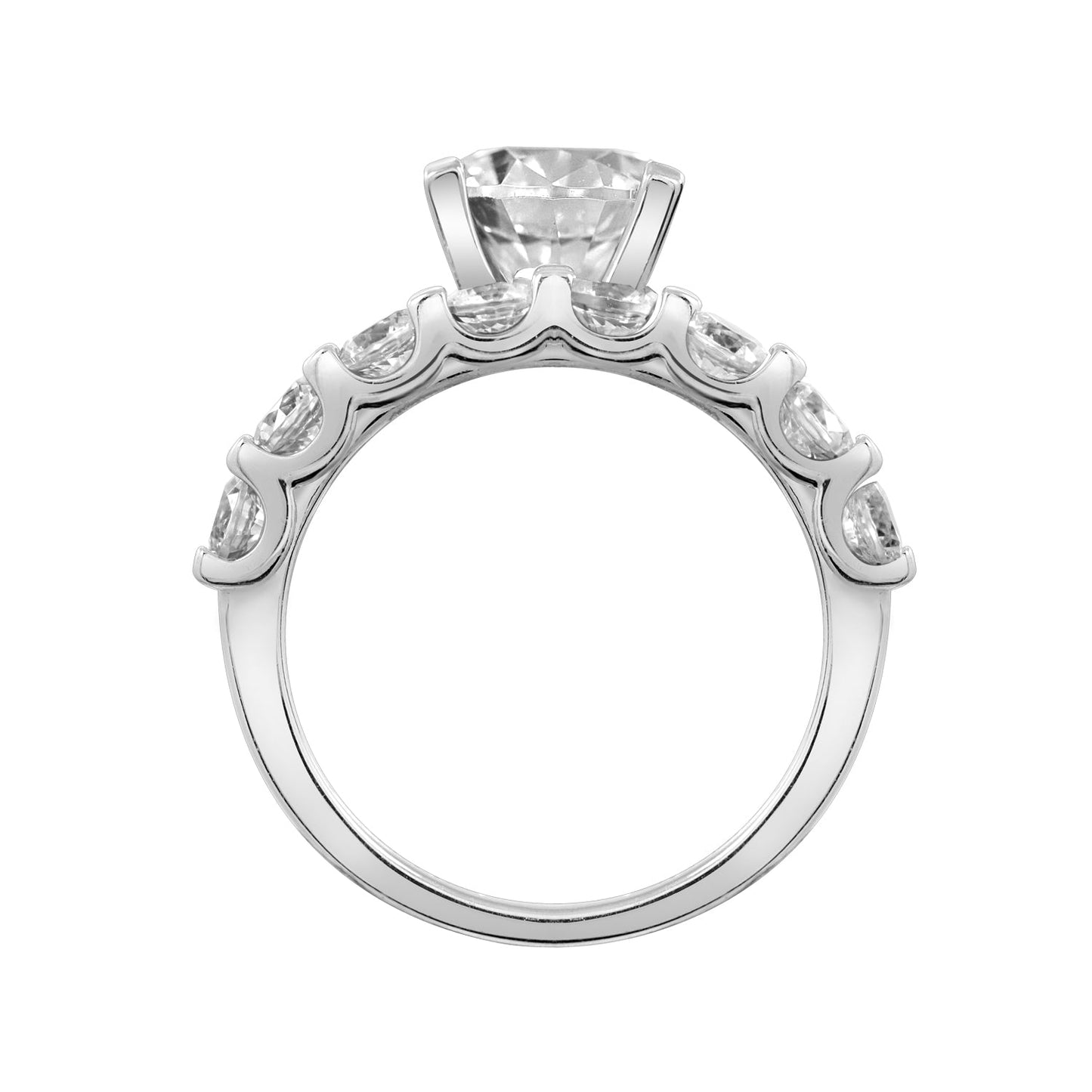 Round Cut Wedding Ring Set